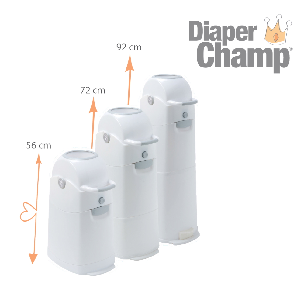 Diaper Champ Regular Windeleimer weiss/silber SUPER SPARPREIS 